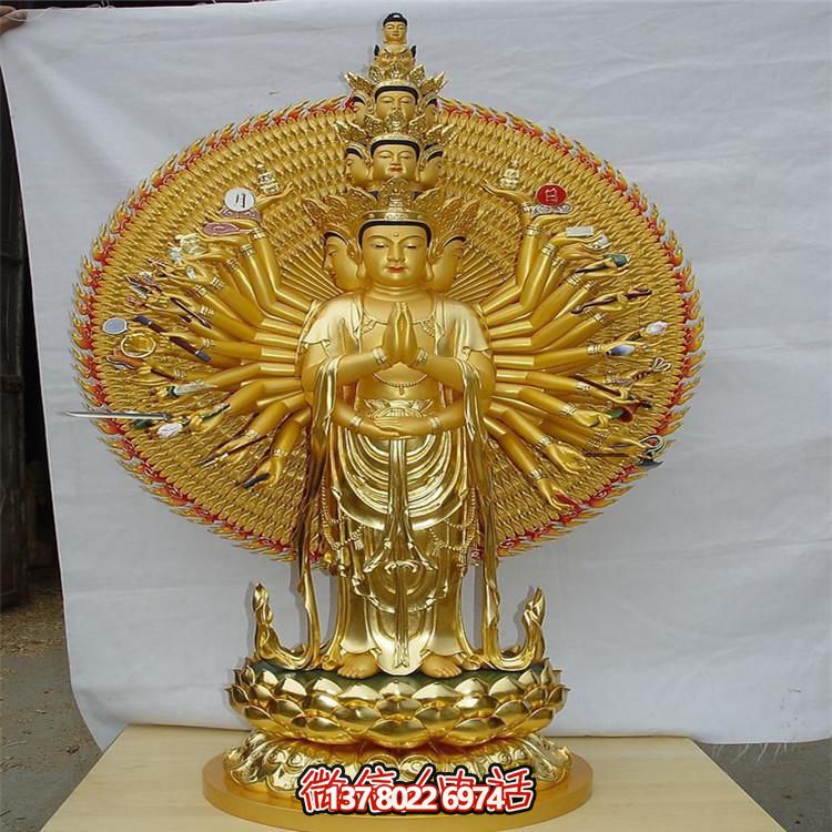 純金打造千手觀音雕塑，傳承宗教文化