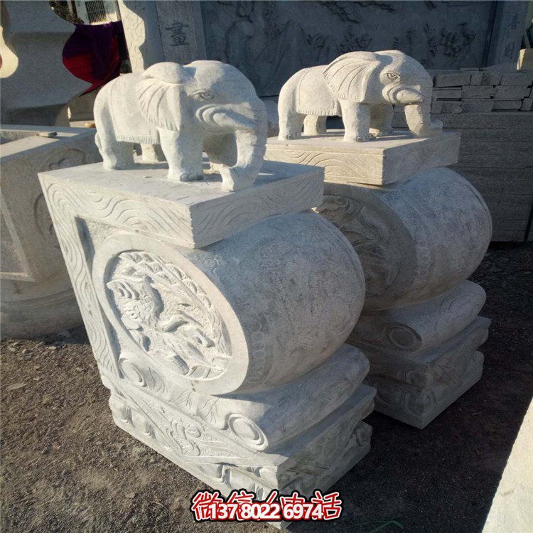 大理石石雕抱鼓，為您的園林庭院門口點綴美觀