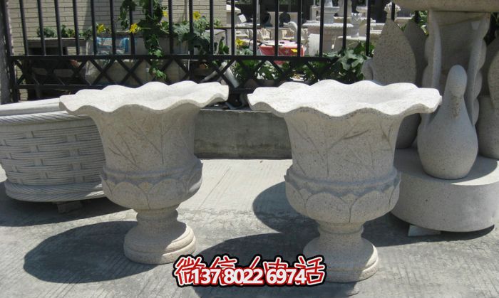 歐式大理石花盆石雕雕塑，締造公園景區(qū)精美景觀