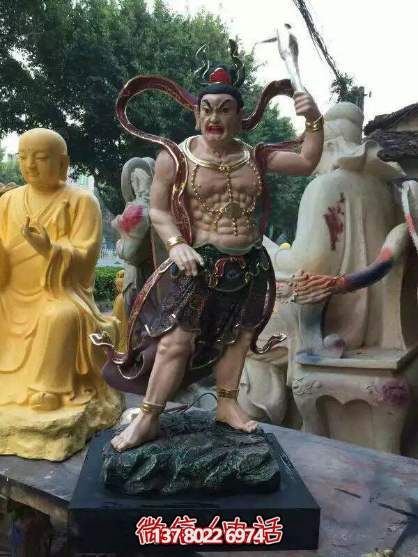 玻璃鋼八大金剛雕塑，護法神圣的守護