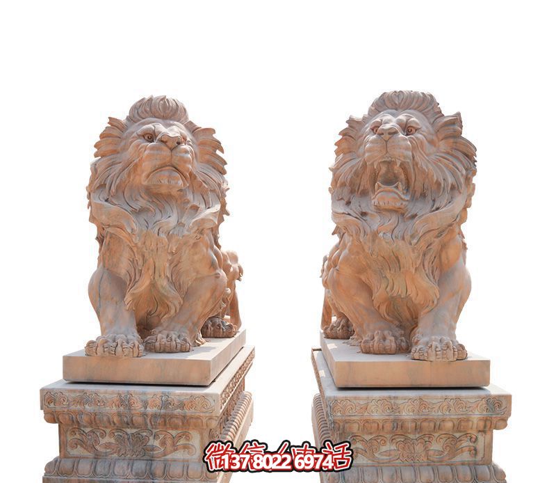 雕塑財(cái)神獅子，祈求招財(cái)進(jìn)寶