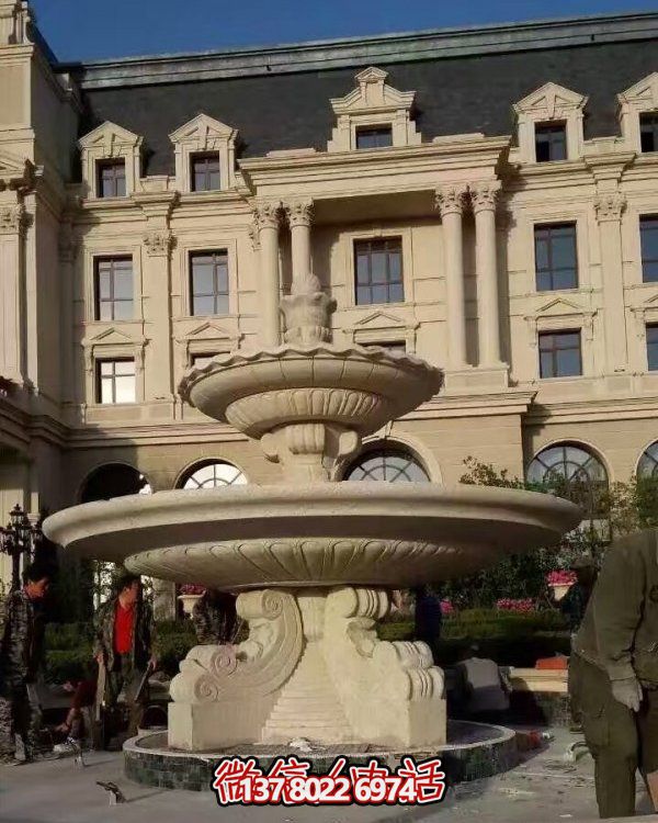 私家晚霞，大理石噴泉雕塑