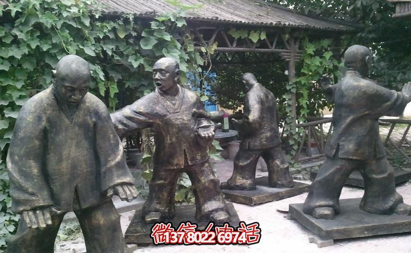 玻璃鋼雕塑景觀，為廣場(chǎng)練功夫人注入靈動(dòng)之物