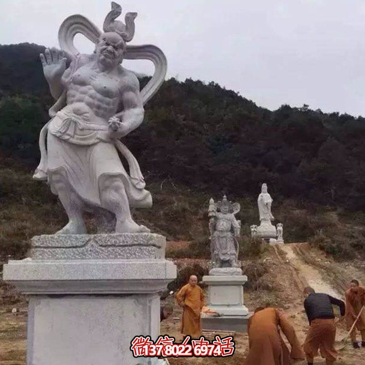 精美大理石景觀雕塑，體現(xiàn)四大金剛之美