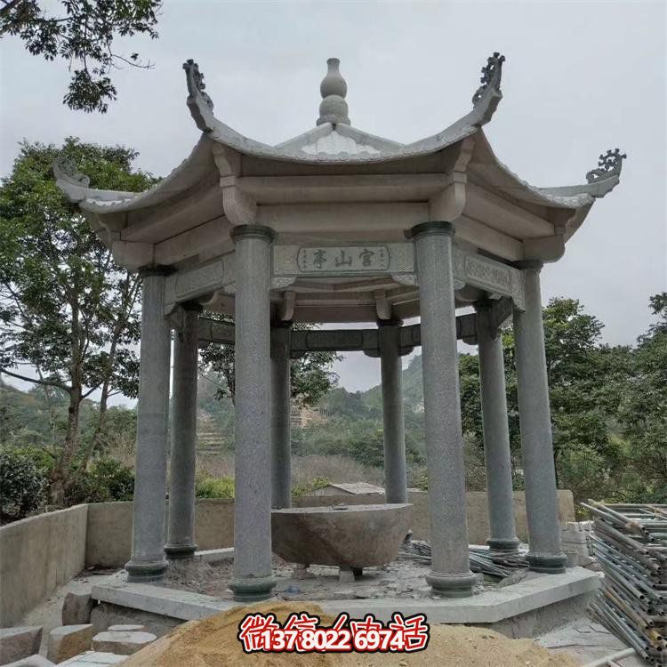 大理石雕刻中式?jīng)鐾?，美化景區(qū)園林戶外環(huán)境