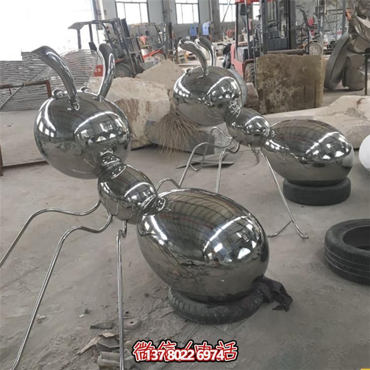 不銹鋼動(dòng)物雕塑，點(diǎn)綴公園景觀