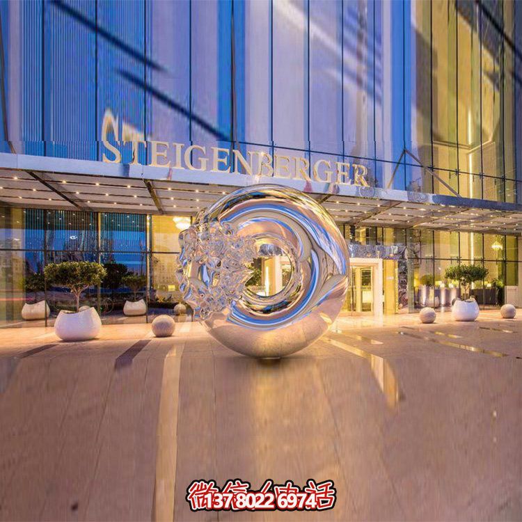 不銹鋼抽象圓環(huán)造型藝術(shù)戶(hù)外商業(yè)廣場(chǎng)擺件