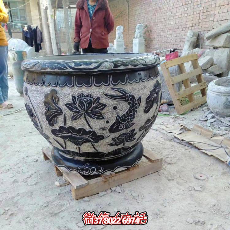 天然石頭缸，仿古雕刻，裝點(diǎn)家園