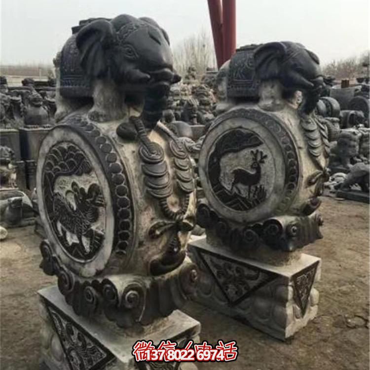 仿古青石大象雕塑，鎮(zhèn)宅安邸