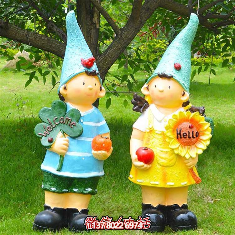 玻璃鋼制娃娃擺件，豐富你的戶外園林裝飾