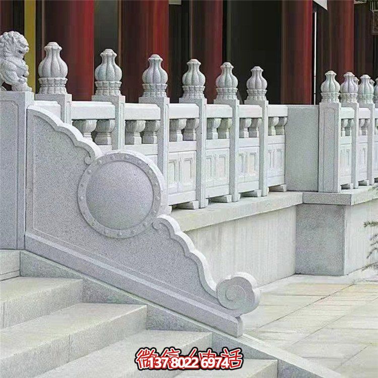 精美石雕欄桿欄板，點綴景區(qū)景點，增添園林雕塑之美