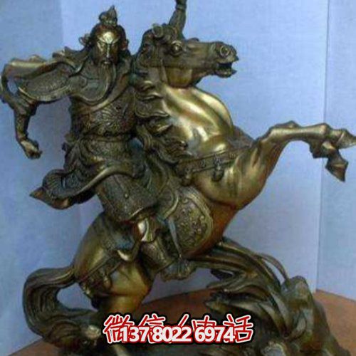 傳統(tǒng)工藝銅雕騎馬人物雕塑，點(diǎn)綴戶(hù)外園林