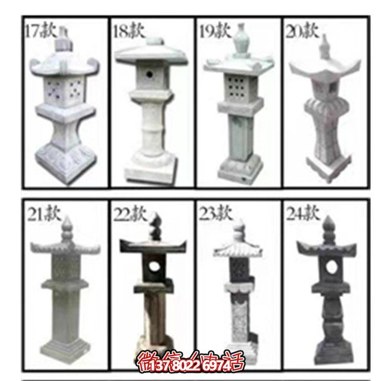 仿古青石燈塔擺件，裝點(diǎn)庭院