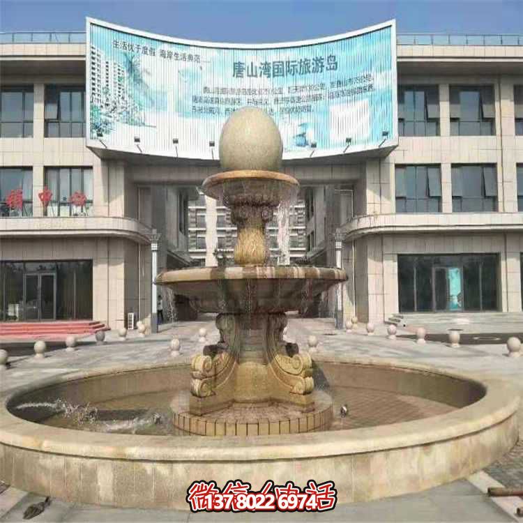 精致石雕噴泉，美化小區(qū)、別墅、大理石環(huán)境