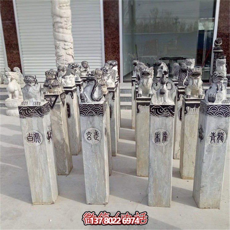 精美大理石雕塑，辟邪鎮(zhèn)宅，拴馬樁大型裝飾