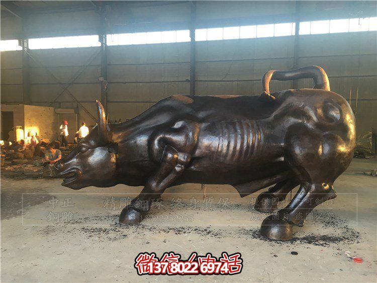 華爾街大型戶(hù)外銅雕牛雕塑