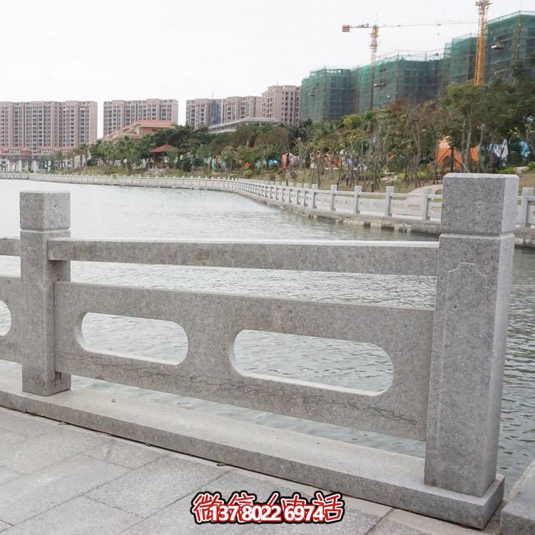 防護(hù)花崗巖石欄桿組合，完美裝飾湖邊公園