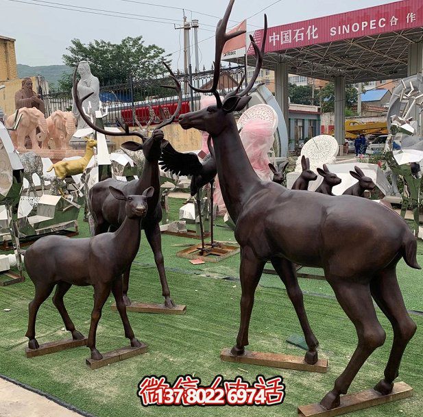 大型仿銅玻璃鋼擺件，非凡園林景觀戶外裝飾