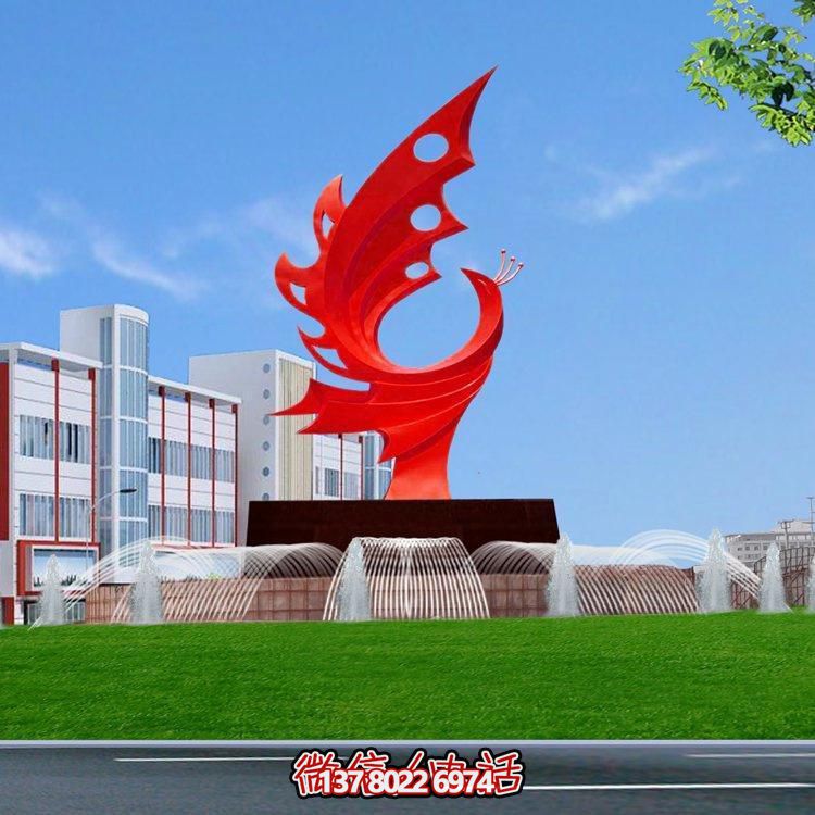 不銹鋼鳳凰標(biāo)志擺件，凸顯企業(yè)形象