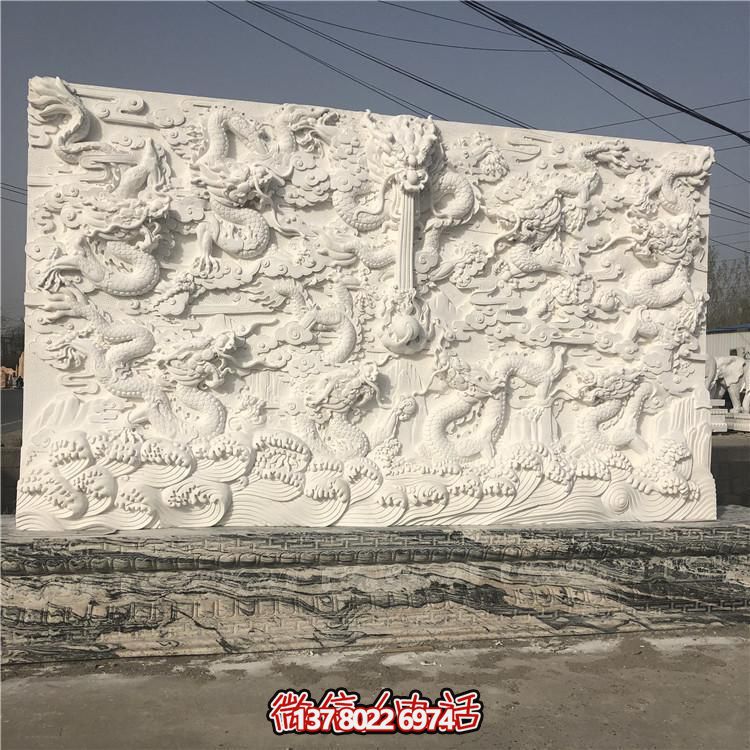 精湛雕刻的室內(nèi)大理石雕塑，為您的庭院增添浮雕照壁