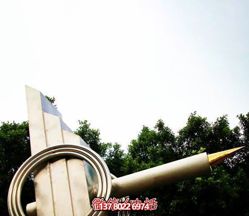 公園學校創(chuàng)意不銹鋼噴金烤漆創(chuàng)意鋼筆雕塑