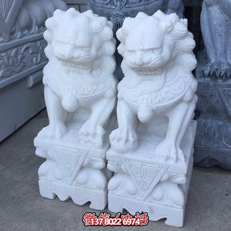 獅子雕塑，戶外園林庭院門口擺放鎮(zhèn)宅獅子
