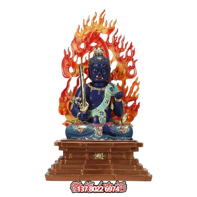 八大守護(hù)神十二生肖樹(shù)脂雕刻貼金彩繪佛像