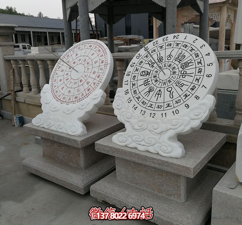 校園創(chuàng)意大理石石雕計(jì)時器日晷雕塑