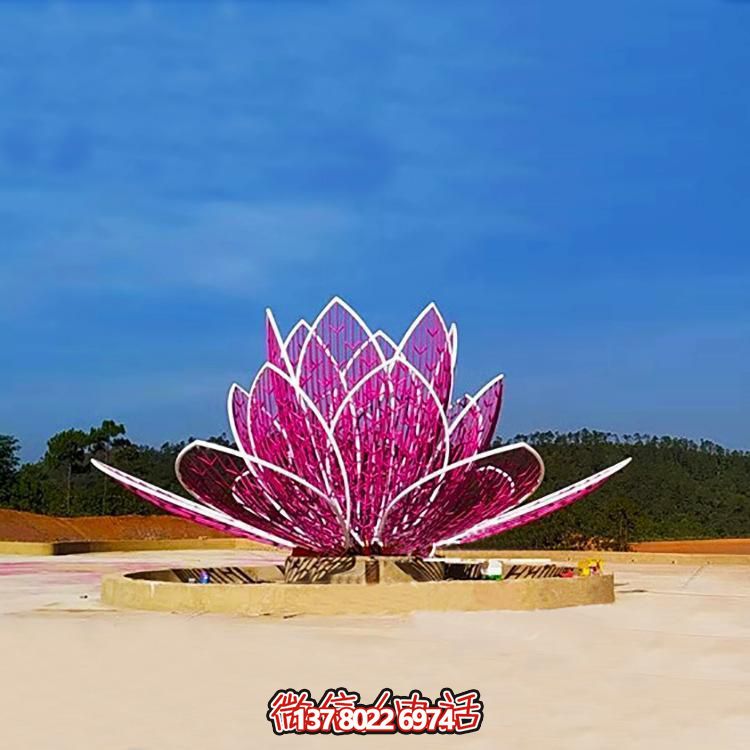 戶外廣場(chǎng)不銹鋼創(chuàng)意景觀蓮花雕塑