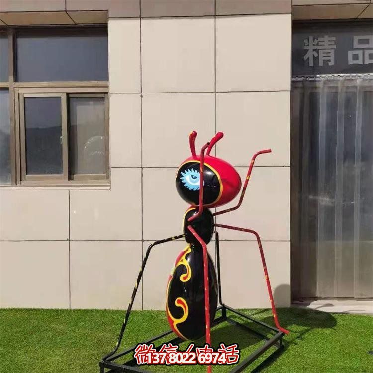不銹鋼彩繪創(chuàng)意螞蟻景觀戶外公園擺件