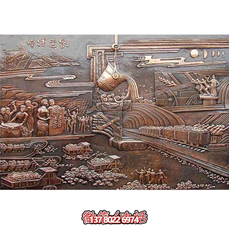 別墅小區(qū)室內(nèi)銅雕浮雕壁畫