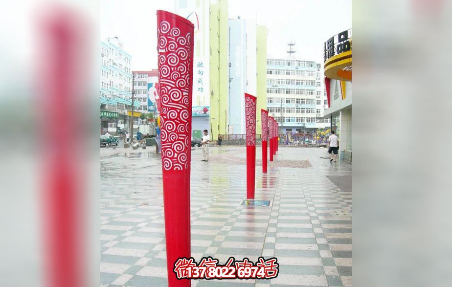 廣場(chǎng)公園玻璃鋼仿真戶(hù)外火炬雕塑