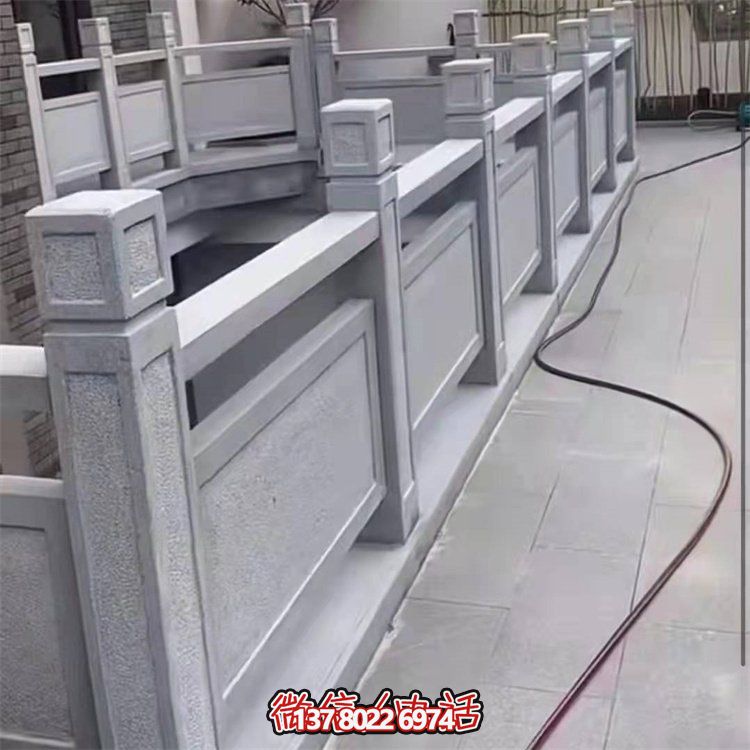 公園河道裝飾鏤空青石防護(hù)欄板雕塑