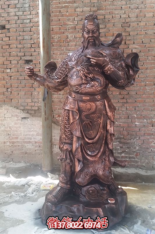 銅雕戶外景區(qū)關公雕塑