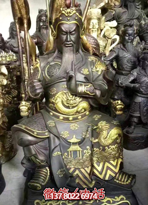 景區(qū)寺廟大型景觀玻璃鋼關公雕塑