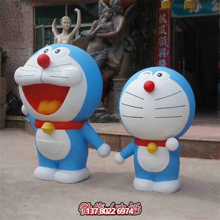 商場(chǎng)幼兒園卡通玻璃鋼卡通哆啦A夢(mèng)雕塑