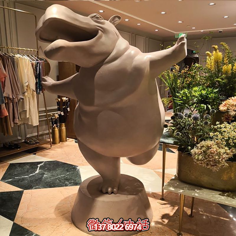 游樂(lè)場(chǎng)擺放的一只跳舞的玻璃鋼創(chuàng)意海馬雕塑