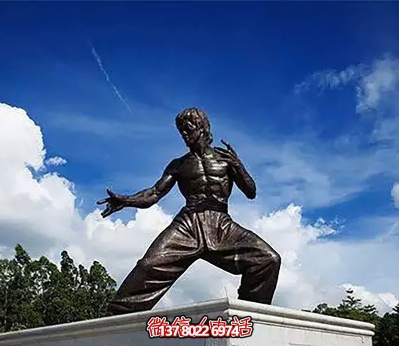 廣場景區(qū)銅雕功夫明星李小龍雕塑