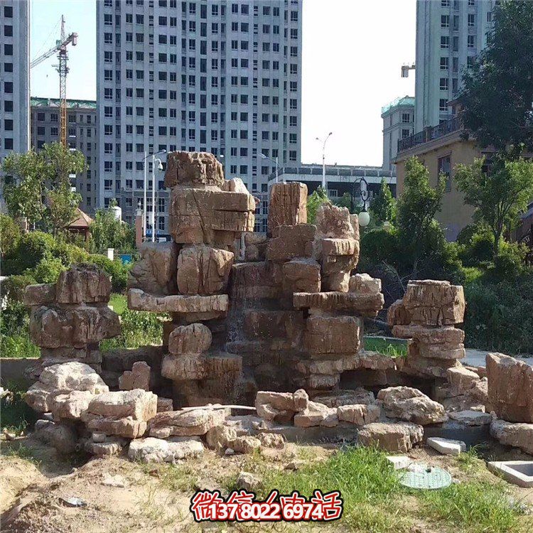 疊石假山，小區(qū)園林人造假山水景