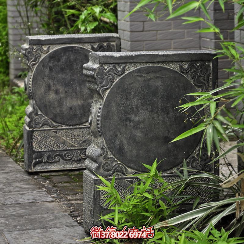 石鼓門(mén)墩抱鼓石一對(duì)家用仿古庭院鎮(zhèn)宅門(mén)口石墩擺件