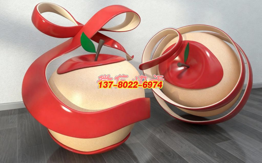 “蘋(píng)” 添藝術(shù)感 —— 玻璃鋼水果景觀(guān)雕塑