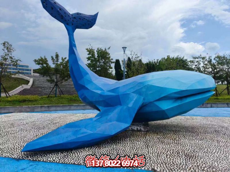 不銹鋼快門鯨魚(yú)雕塑